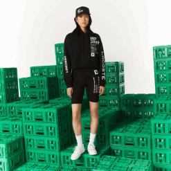 hanorac supradimensionat din fleece lacoste x minecraft 0H6PD42585 femei negru 031