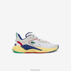 Lacoste adidasi aceshot din material textil si sintetic 0H6PD41857 bărbați alb și albastru 2q9