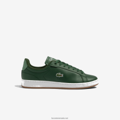 Lacoste adidași carnaby pro din piele cu talpă de gumă 0H6PD41723 bărbați gumă verde închis grg