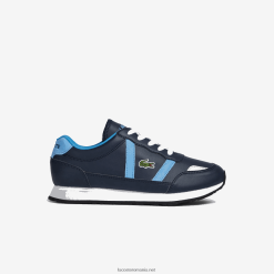 Lacoste adidași color-pop sintetici partener 0H6PD43333 juniori bleumarin și albastru deschis 7e9