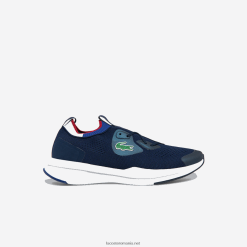 Lacoste adidași din material textil run spin tricot 0H6PD41862 bărbați bleumarin și alb 092
