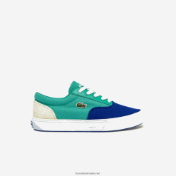 Lacoste adidași din pânză din dantelă jump serve 0H6PD43264 copii albastru verde bg3