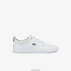 Lacoste adidasi din piele bayliss cu guler perforat 0H6PD41759 bărbați alb 21 g