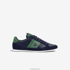 Lacoste adidași din piele chaymon 0H6PD41735 bărbați bleumarin și verde 2s3