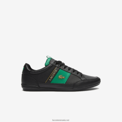 Lacoste adidași din piele chaymon și fibră de carbon 0H6PD41770 bărbați negru și verde 1b4