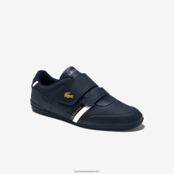 Lacoste adidași din piele cu curea misano și sintetice 0H6PD41879 bărbați bleumarin nb0