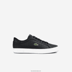 Lacoste adidași din piele powercourt 0H6PD41702 bărbați alb-negru 312
