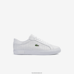 Lacoste adidași din piele powercourt 0H6PD41703 bărbați alb 21 g