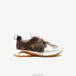 Lacoste adidasi l003 textil color-block 0H6PD41787 bărbați alb și gri 2b7