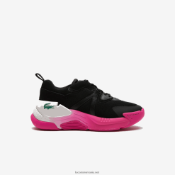 Lacoste adidasi lw2 xtra din piele 0H6PD42722 femei negru roz 1j1