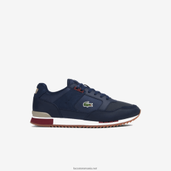 Lacoste adidași partener din material textil și piele 0H6PD41712 bărbați gumă bleumarin gu1