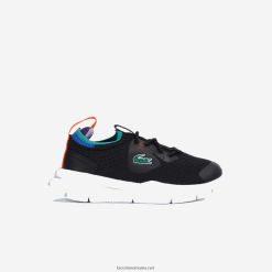 Lacoste adidași run spin tricot textil contrast de culoare 0H6PD42981 sugari negru albastru 011