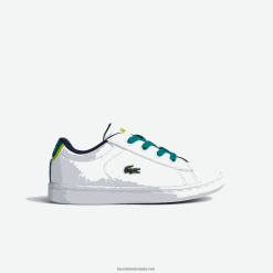 Lacoste adidași sintetici carnaby 0H6PD42985 sugari alb/verde 082