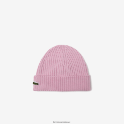 Lacoste beanie din lână striată 0H6PD42276 bărbați roz z4h