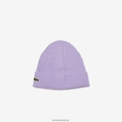 Lacoste beanie din lână striată 0H6PD42291 bărbați Gfu violet