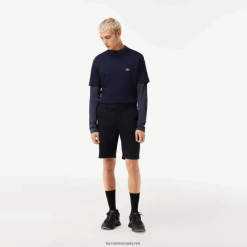 Lacoste bermudă slim fit din bumbac elastic 0H6PD4454 bărbați hde bleumarin