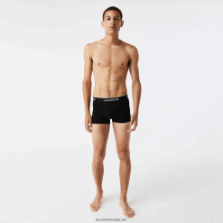 Lacoste Boxer casual, pachet de 3 0H6PD41372 bărbați negru alb gri chine nua