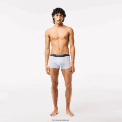 Lacoste Boxer casual, pachet de 3 0H6PD4482 bărbați violet bleumarin gri chine ggj