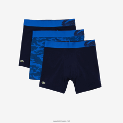 Lacoste Boxer cu imprimeu camuflaj pachet de 3 0H6PD41551 bărbați bleumarin 8w1