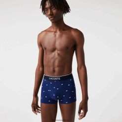 Lacoste Boxer cu semnătură casual, pachet de 3 0H6PD41327 bărbați bleumarin gri roșu chine w3t