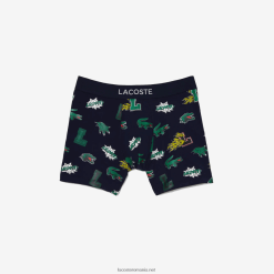 Lacoste boxer din bumbac organic 0H6PD41626 bărbați bleumarin alb qrn