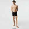 Lacoste Boxer lung din bumbac elastic, pachet de 3 0H6PD41406 bărbați negru 031