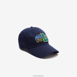 Lacoste capac de insignă de contrast 0H6PD42239 bărbați bleumarin 166