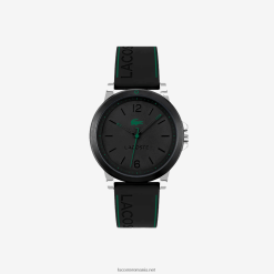 Lacoste Ceas de silicon negru court 3 acete 0H6PD42156 bărbați negru 000