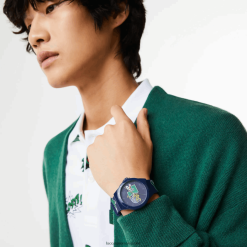 Lacoste ceas neocroc cu curea din silicon albastru 0H6PD42207 bărbați albastru 000