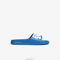 Lacoste Clape cu curea cu logo sintetic croco 2.0 0H6PD41897 bărbați albastru deschis alb 2k7