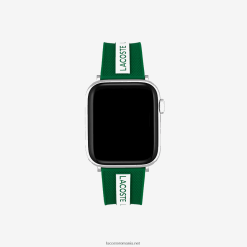 Lacoste curea de ceas Apple din silicon verde 0H6PD42313 bărbați negru 000
