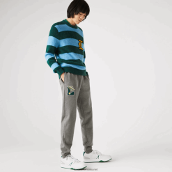 Lacoste fanioane l insignă fleece pantaloni de trening 0H6PD41169 bărbați chine gri 1vq
