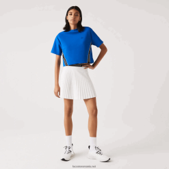 Lacoste fusta plisata cu talie elastica 0H6PD42353 femei alb 70v