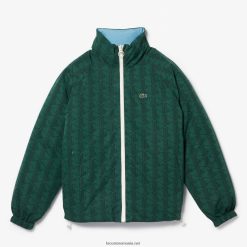 Lacoste geacă reversibilă hidrofugă 0H6PD41226 bărbați verde d1r
