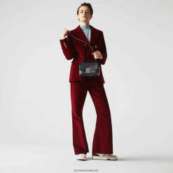 Lacoste Geantă amelia din piele gofrată cu închidere metalică 0H6PD42832 femei safir închis b88