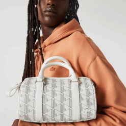 Lacoste geantă boston cu imprimeu monogramă 0H6PD42878 femei farine sinople f89