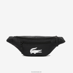 Lacoste geantă de curea din fibre reciclate 0H6PD42007 bărbați negru 000