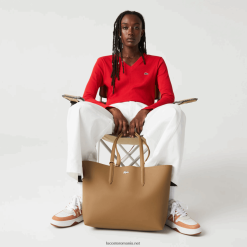 Lacoste geantă tote bicoloră reversibilă anna 0H6PD42778 femei vieennois cu frunze k60