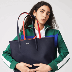 Lacoste geantă tote bicoloră reversibilă anna 0H6PD42828 femei marine 166 rouge 240 b50