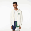 Lacoste hanorac cu fermoar din lână neperiată 0H6PD4319 bărbați alb 70v