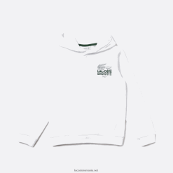 Lacoste hanorac din bumbac crocodil 0H6PD43202 copii alb 001