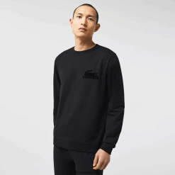 Lacoste hanorac din bumbac fleece lounge 0H6PD41387 bărbați negru c31