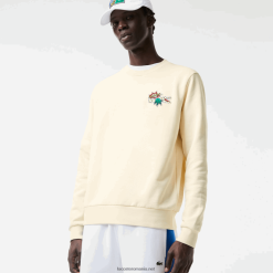 Lacoste hanorac din bumbac organic badge 0H6PD4989 bărbați alb xfj