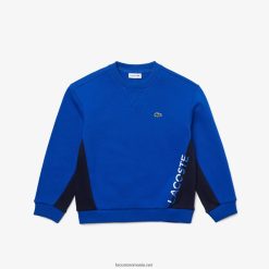 Lacoste hanorac fleece cu decolteu 0H6PD43265 băieți bleumarin mt5