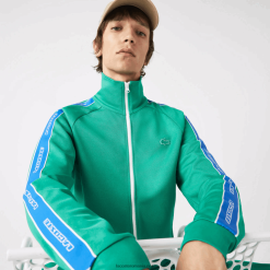 Lacoste hanorac heritage cu fermoar cu gât înalt 0H6PD41070 bărbați verde hd2