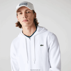 Lacoste hanorac sport ușor bimaterial 0H6PD4948 bărbați alb 800