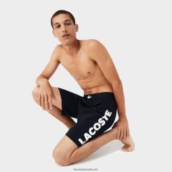 Lacoste imprimeu crocodil și pantaloni scurți de interior din bumbac elastic cu marcă 0H6PD41454 bărbați bleumarin alb 525