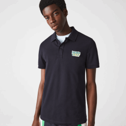 Lacoste insignă polo din bumbac piqué cu ajustare regulată 0H6PD4912 bărbați hde bleumarin