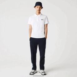 Lacoste insignă polo din bumbac piqué cu ajustare regulată 0H6PD4913 bărbați alb 001
