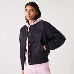 Lacoste jachetă bomber matlasată din nailon 0H6PD42623 femei hde bleumarin